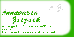 annamaria zsizsek business card